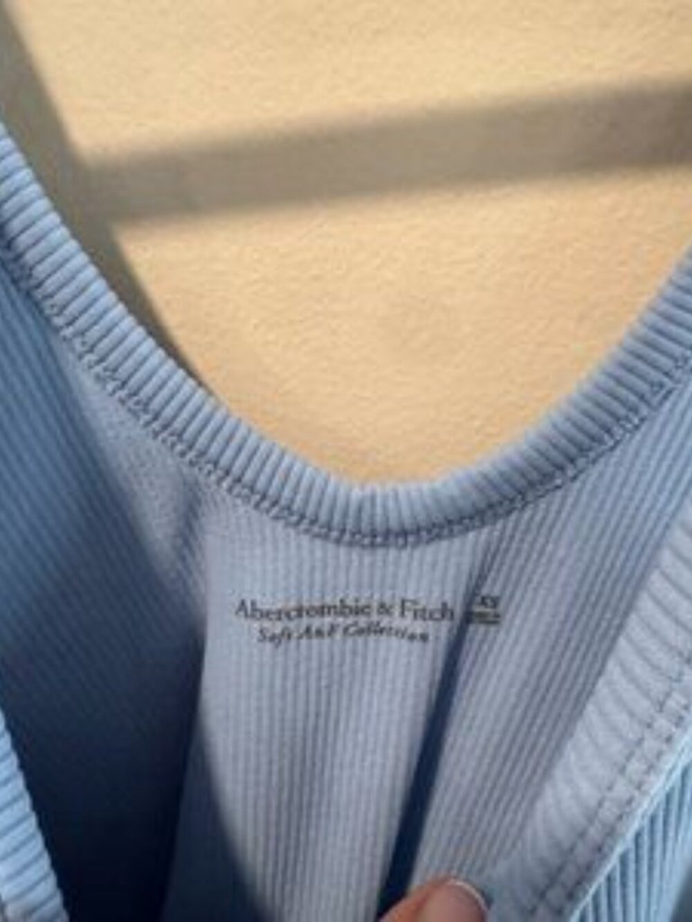 Light Blue Ribbed Bodysuit - Picture 4 of 5
